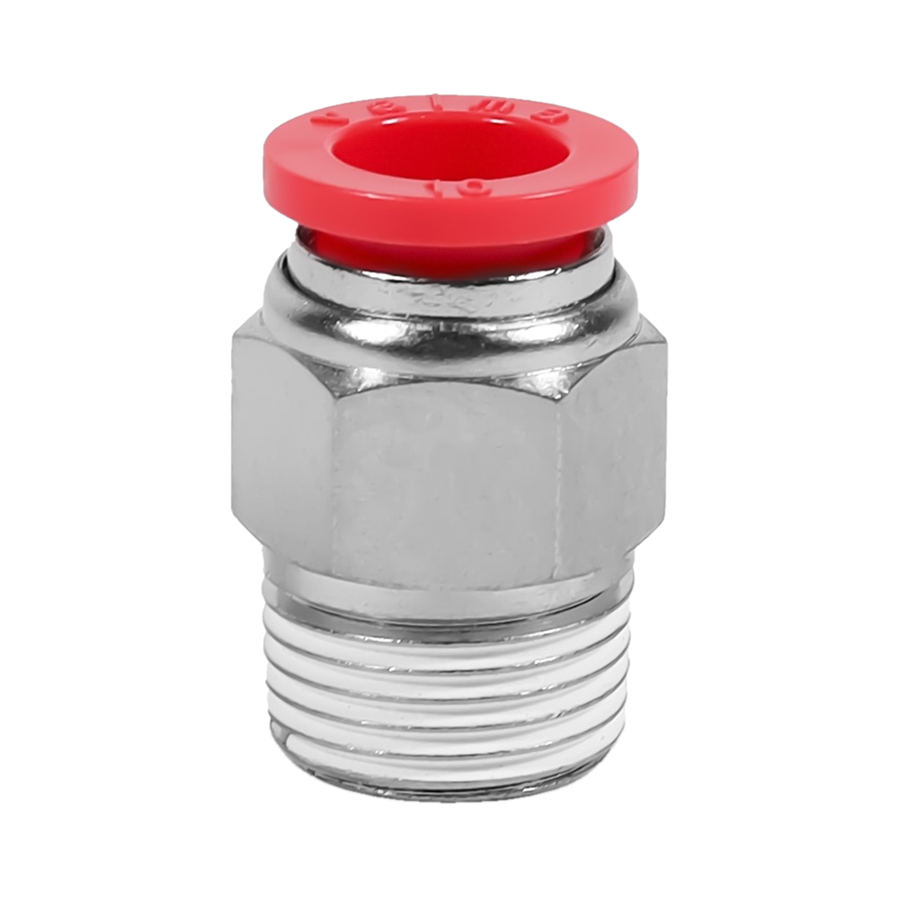 QP-AD-12-R38 Фитинг прямой, 12мм x R 3/8 (наруж.резьба)